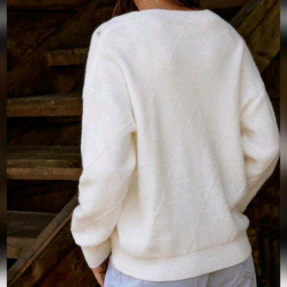 Autumn/Winter Casual Rhinestone Decor Cardigan - Picture 4 of 4